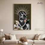 Floral Monarch Abstract canvas art - Image 8