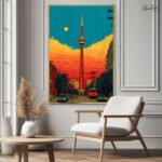 Sunset over Toronto Canvas wall Art - Image 8