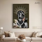 Floral Monarch Abstract canvas art - Image 9