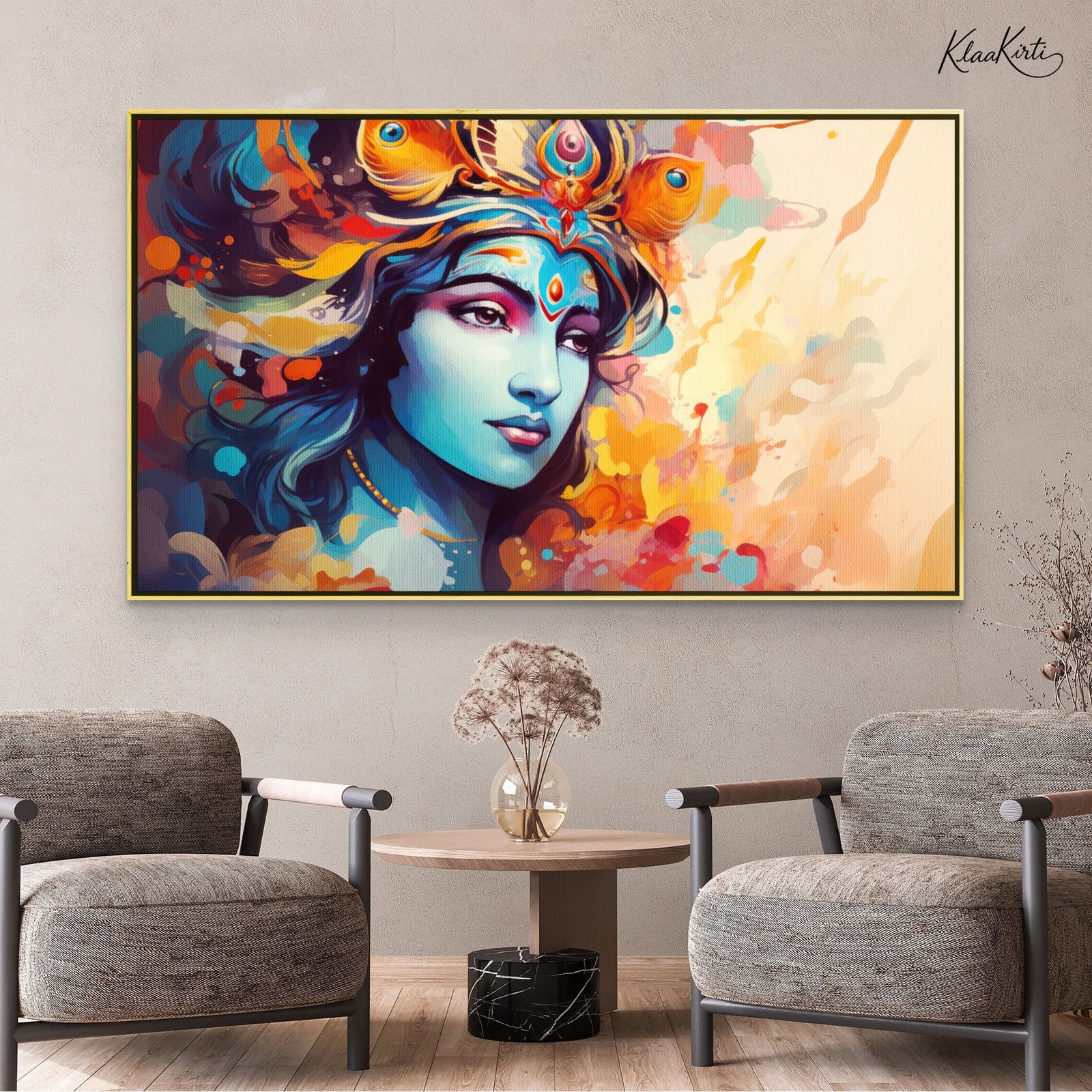 Landscape Canvas 01 Kaleidoscope of Krishna Canvas Art - Image 1