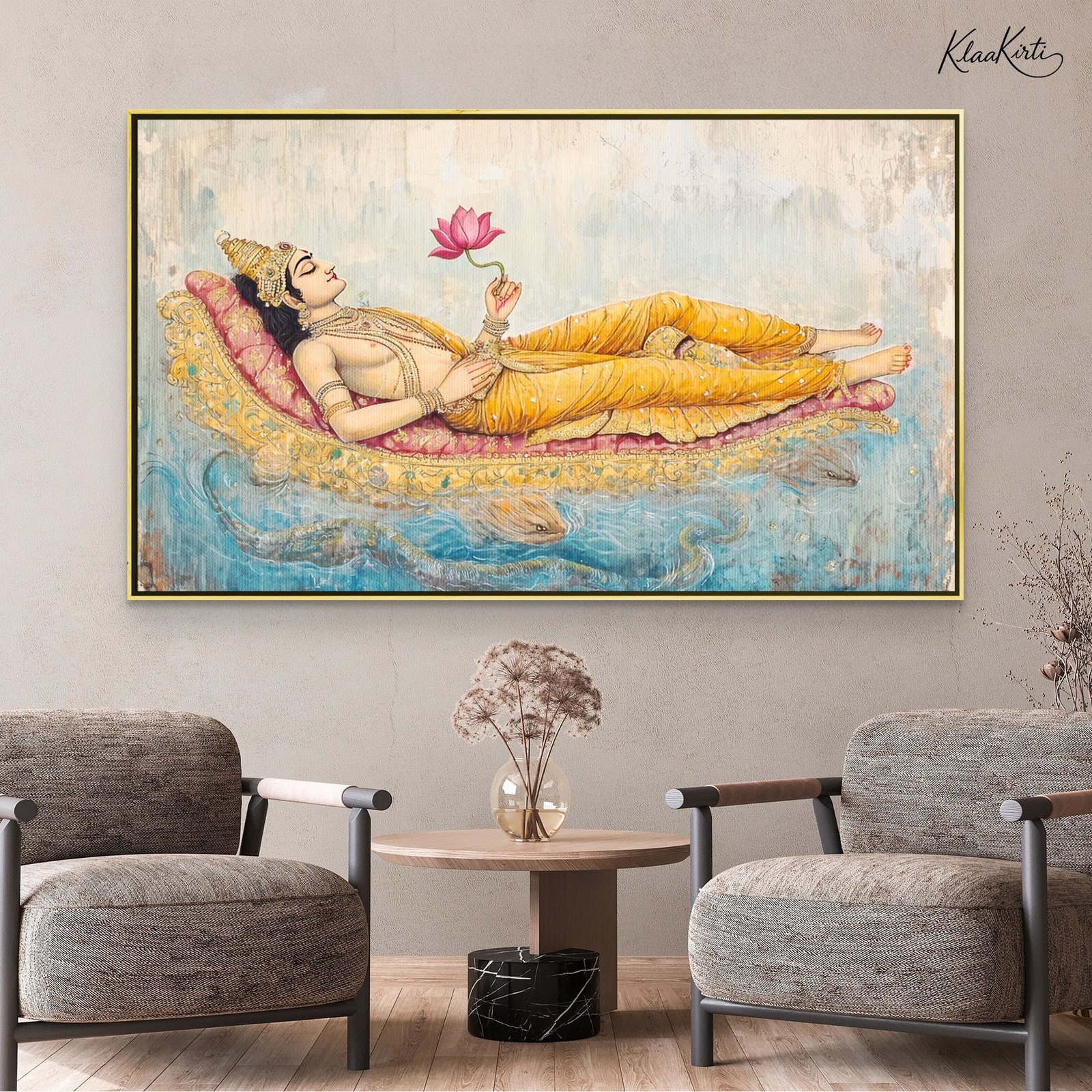 Landscape Canvas 01 Anantasayana Reverie Canvas Wall Art - Image 1