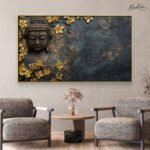 Relief of Golden Tranquility Canvas Art