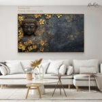 Relief of Golden Tranquility Canvas Art - Image 7