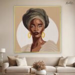 Earth Tones Turban Canvas Wall art