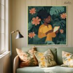 Jungle Study Nook Canvas Wall art - Image 5