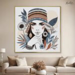 Wildflower Nomad Portrait Canvas Wall art - Image 10