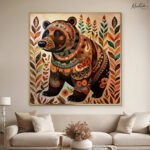 Mandala Forest Bear Canvas Wall art - Image 10
