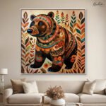 Mandala Forest Bear Canvas Wall art - Image 8
