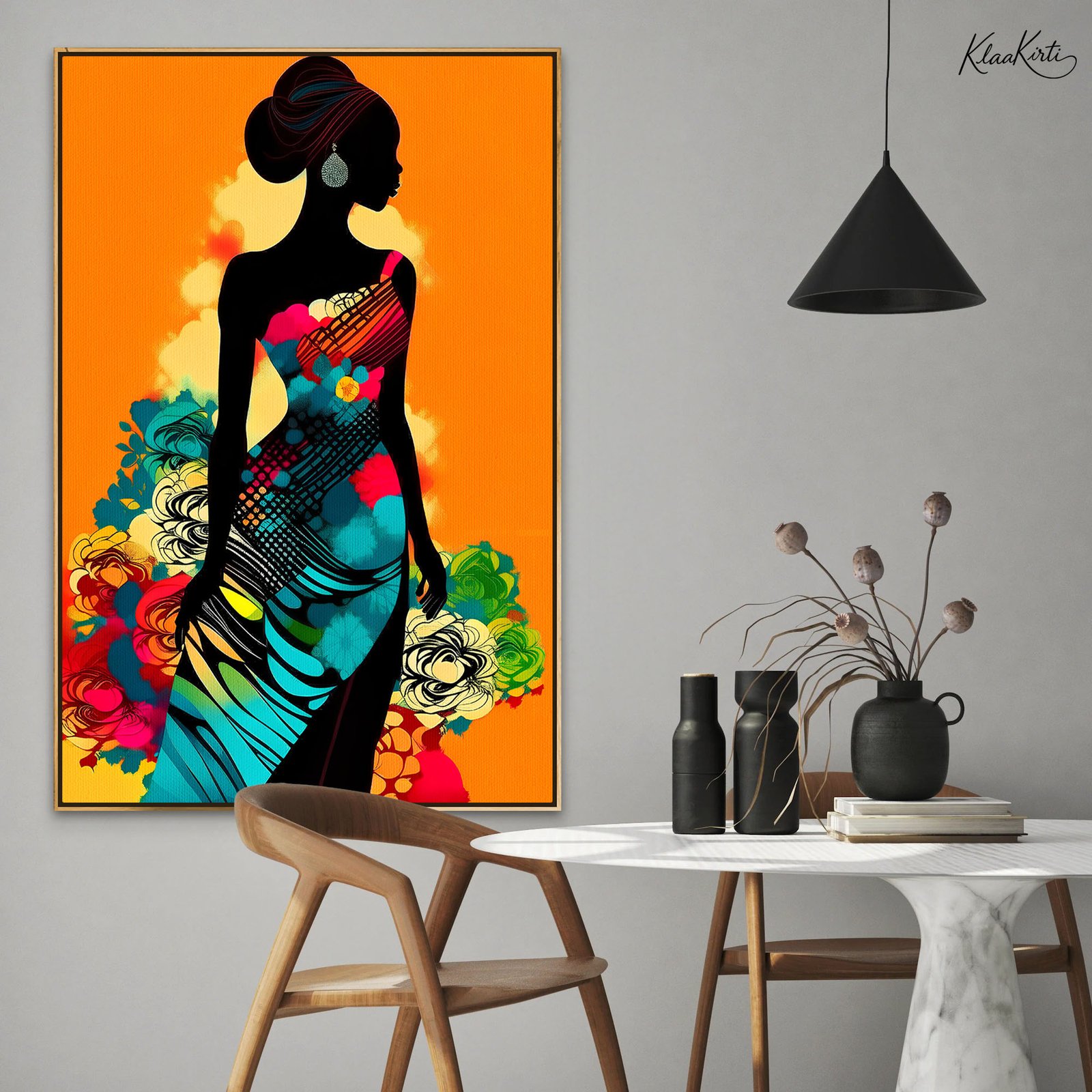 Vertical Canvas 01 Sunset Bloom Canvas art - Image 1