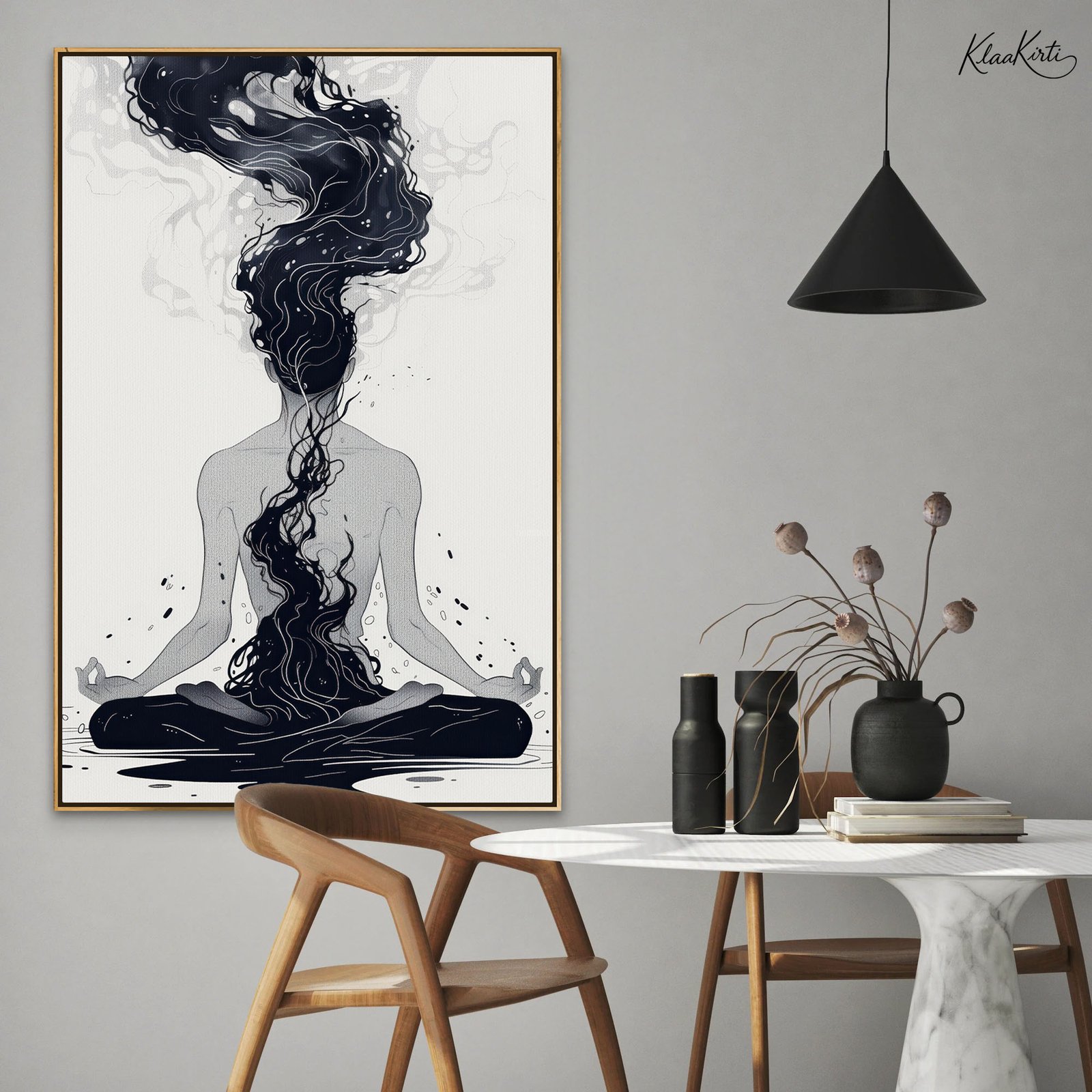 Vertical Canvas 01 The Flow of Consciousness Canvas art - Image 1