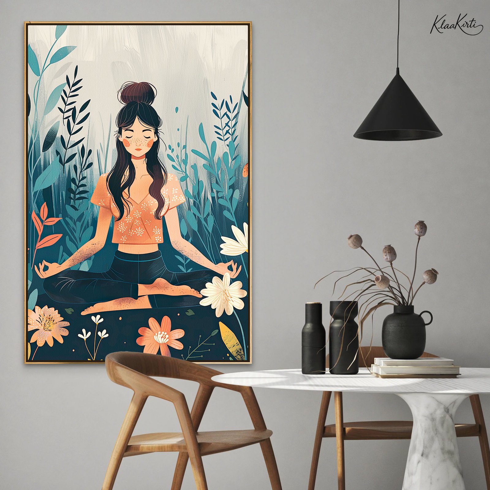 Vertical Canvas 01 Deep Meditation Canvas art - Image 1