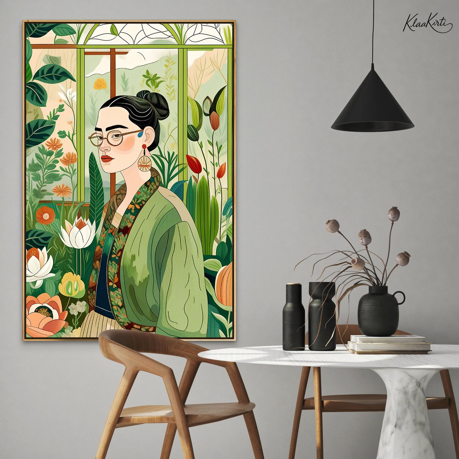 Vertical Canvas 01 Serenity in Flora Canvas art - Image 1