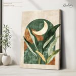 Boho Moon and Leaf Arch Canvas art - Image 4