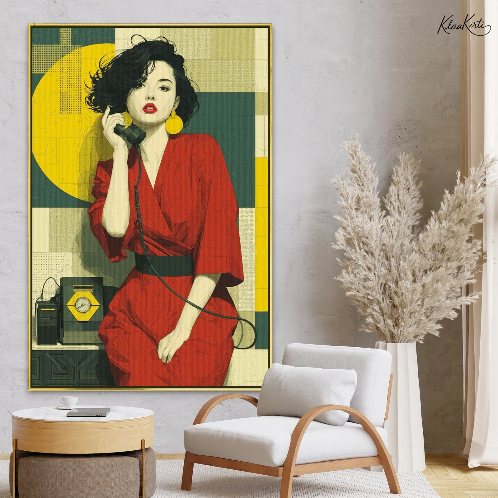 01 Retro Dial Canvas Wall Art - Image 1