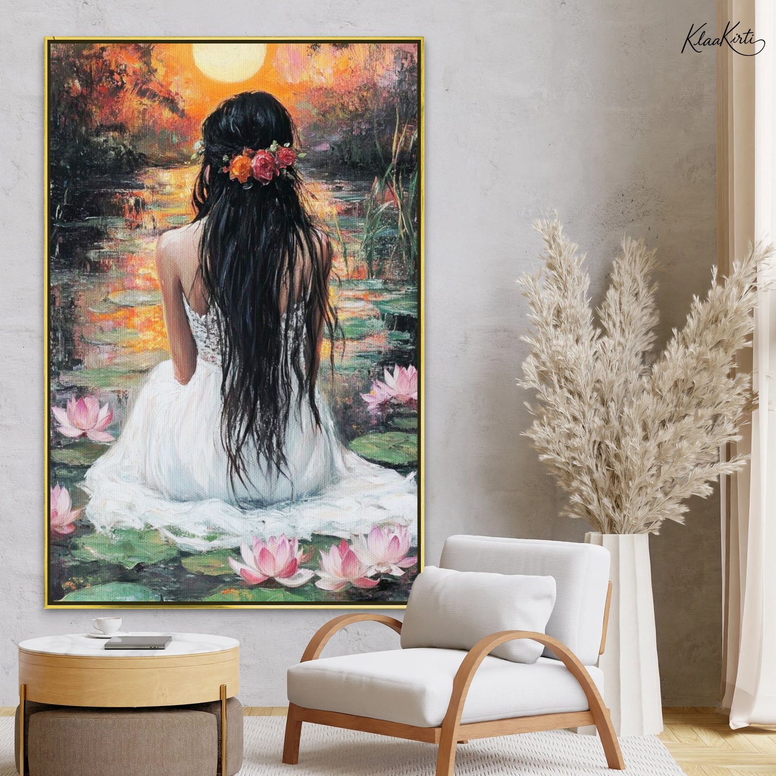 01 Golden Hour Serenity Canvas Wall Art - Image 1