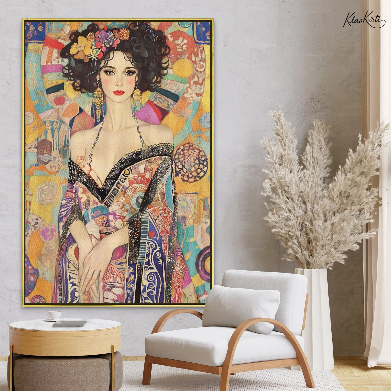 01 Klimt-Inspired Elegance Canvas Wall Art - Image 1
