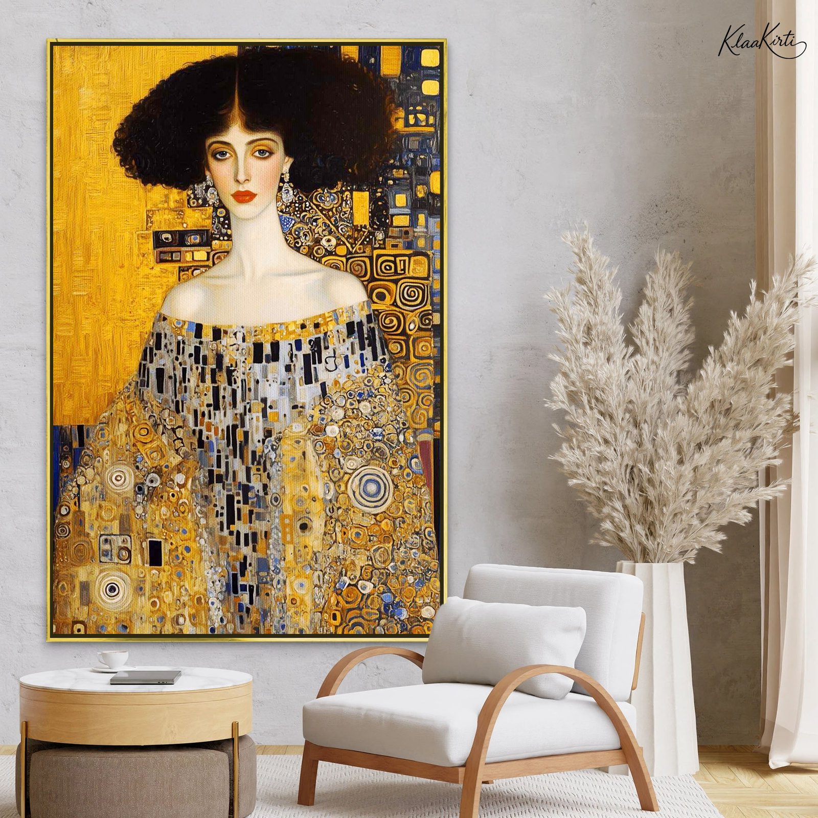 01 Golden Adele Canvas Wall Art - Image 1