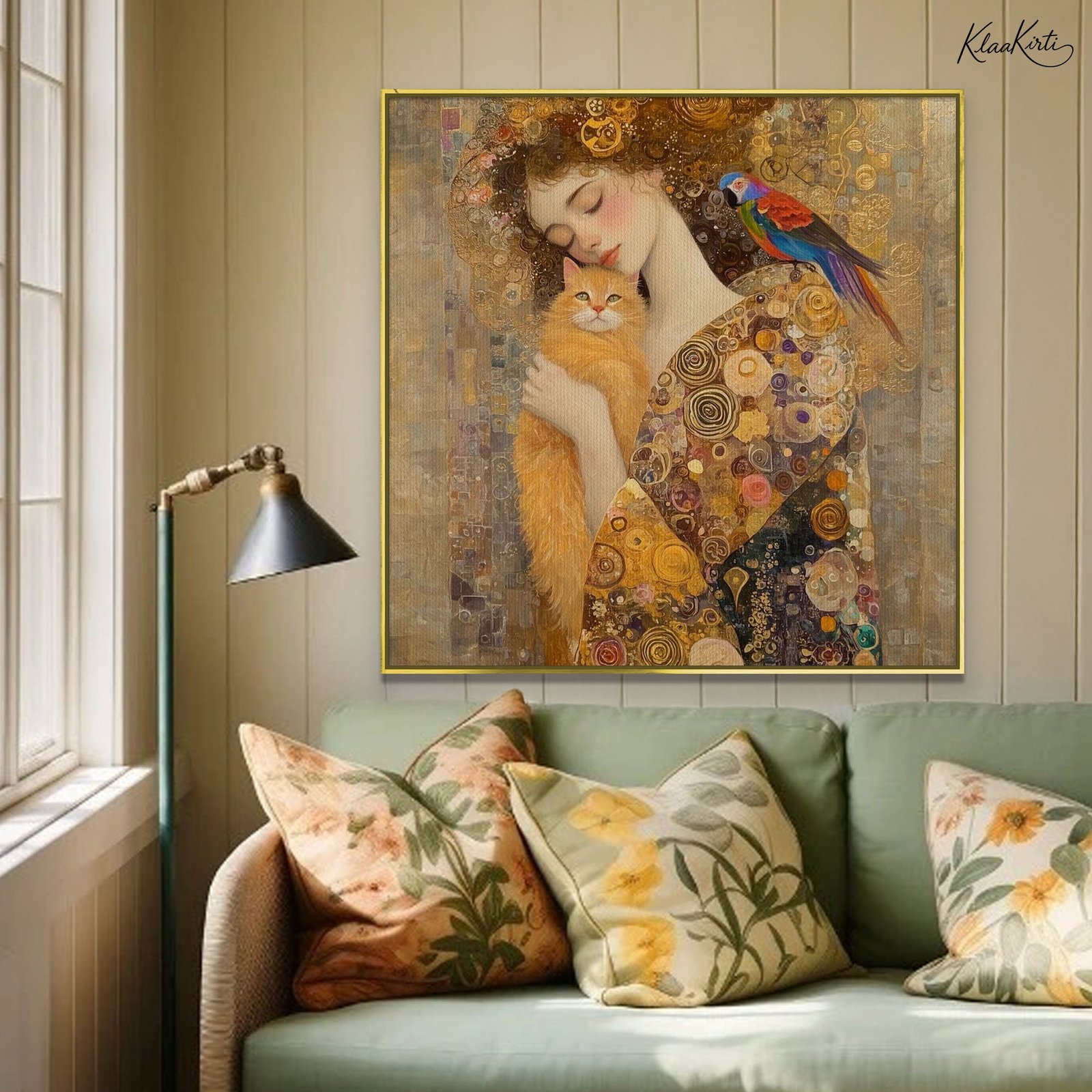 01 Gilded Companions Canvas Wall Art - Image 1