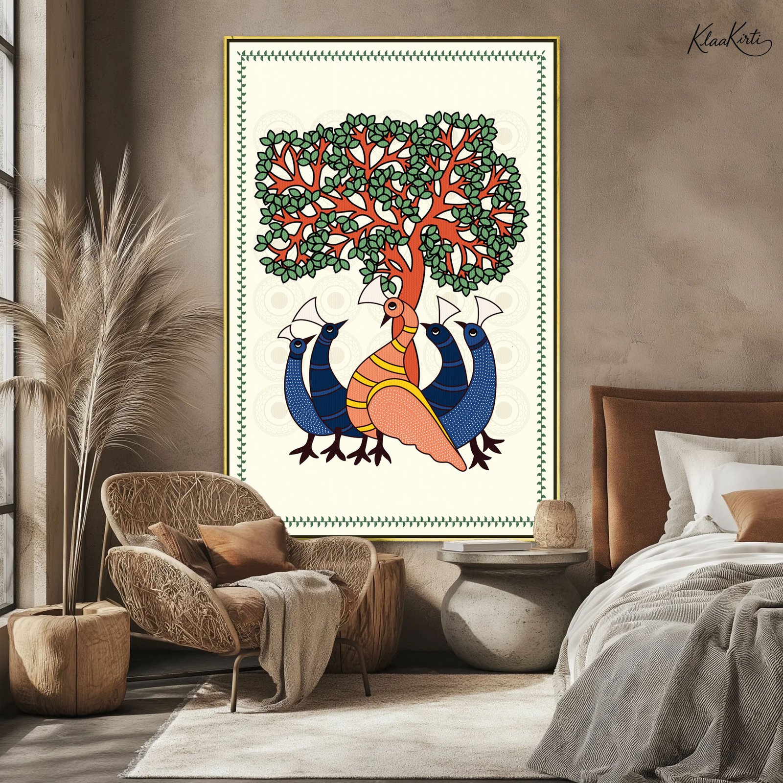 01 Mythic Flora Canvas Wall Art - Image 1