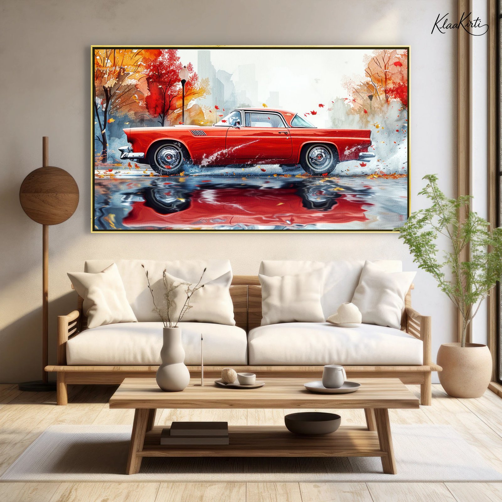01 Autumn Drive Canvas Wall Art - Image 1