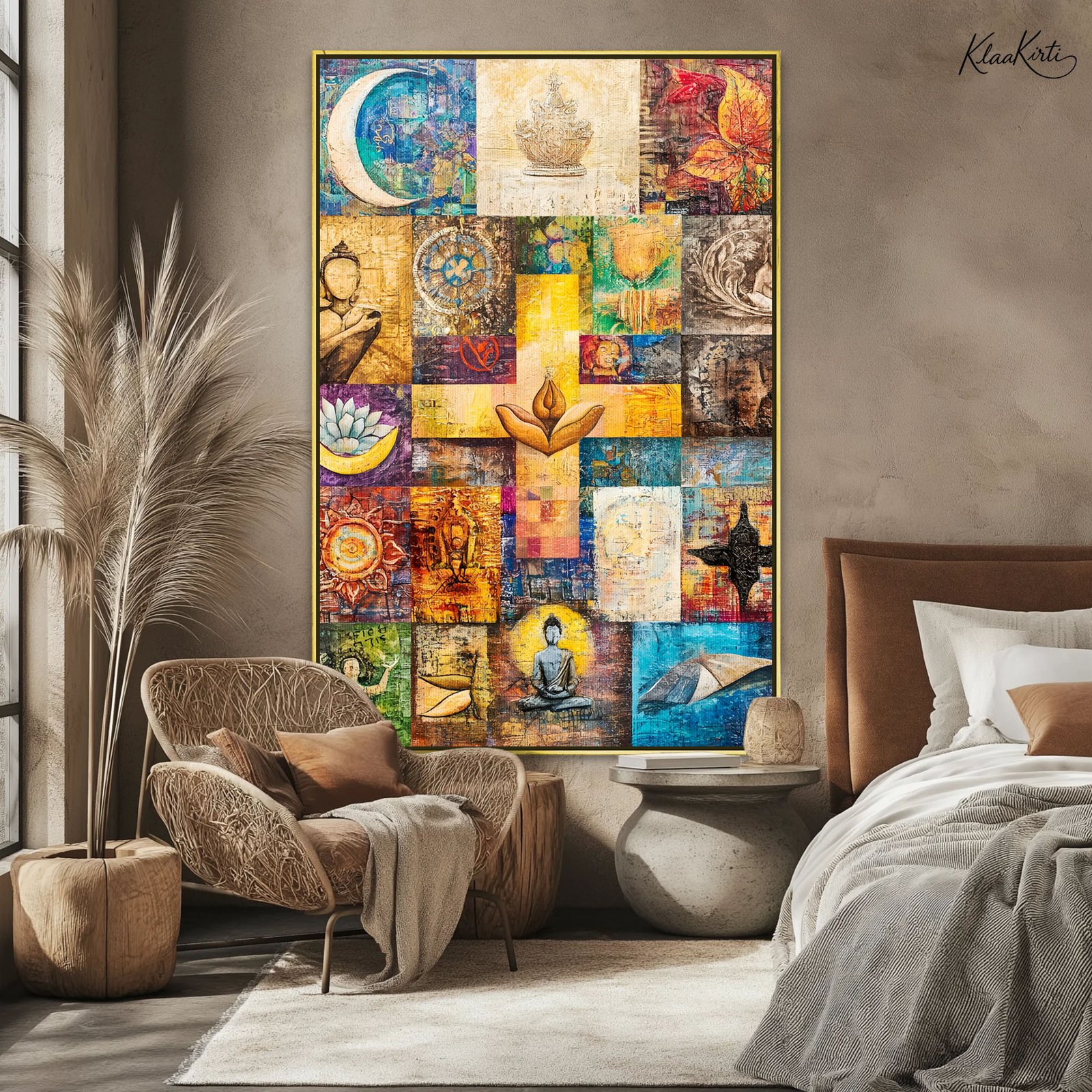 01 Zen Tapestry Canvas Wall Art - Image 1