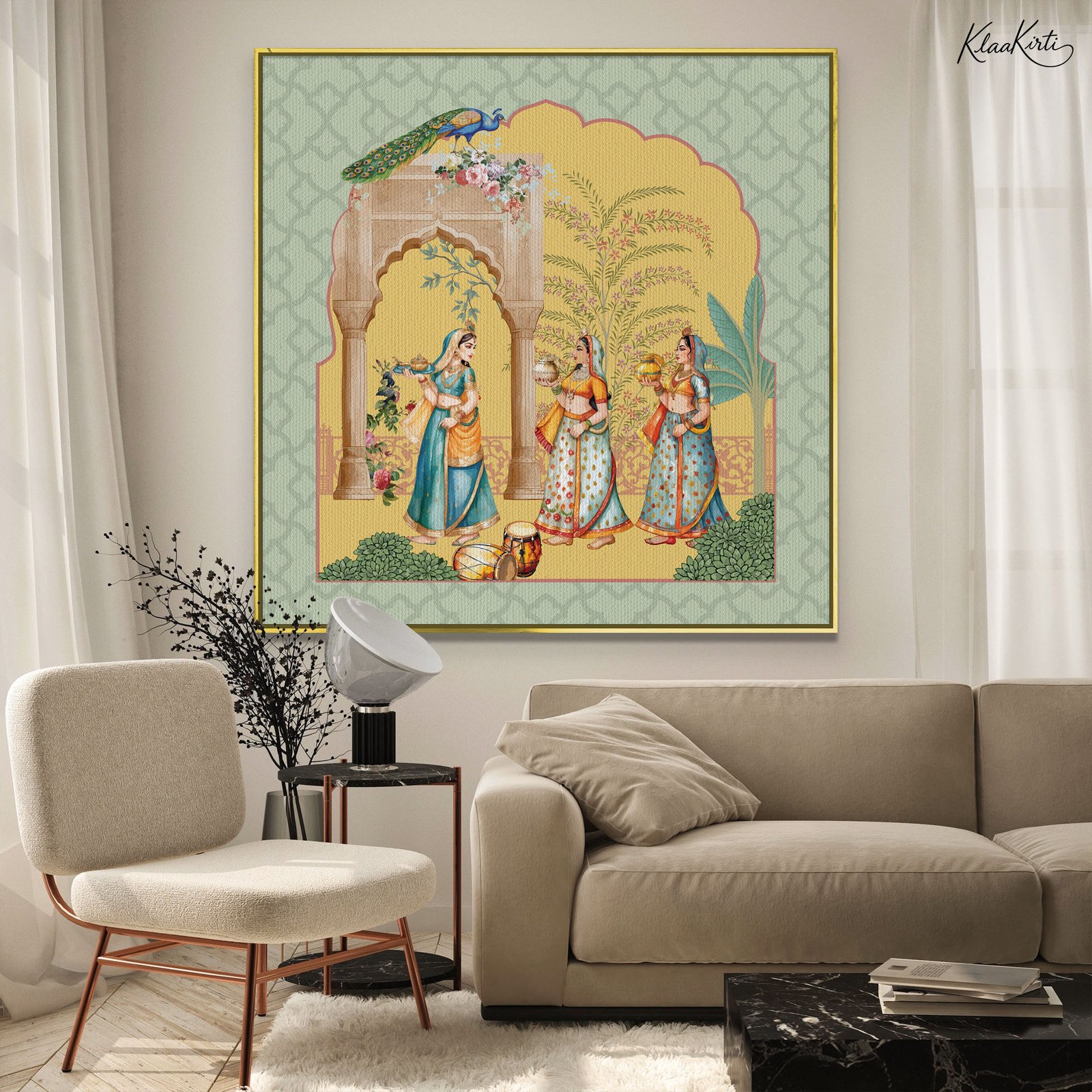 01 Village Celebration Canvas Wall Art - Image 1