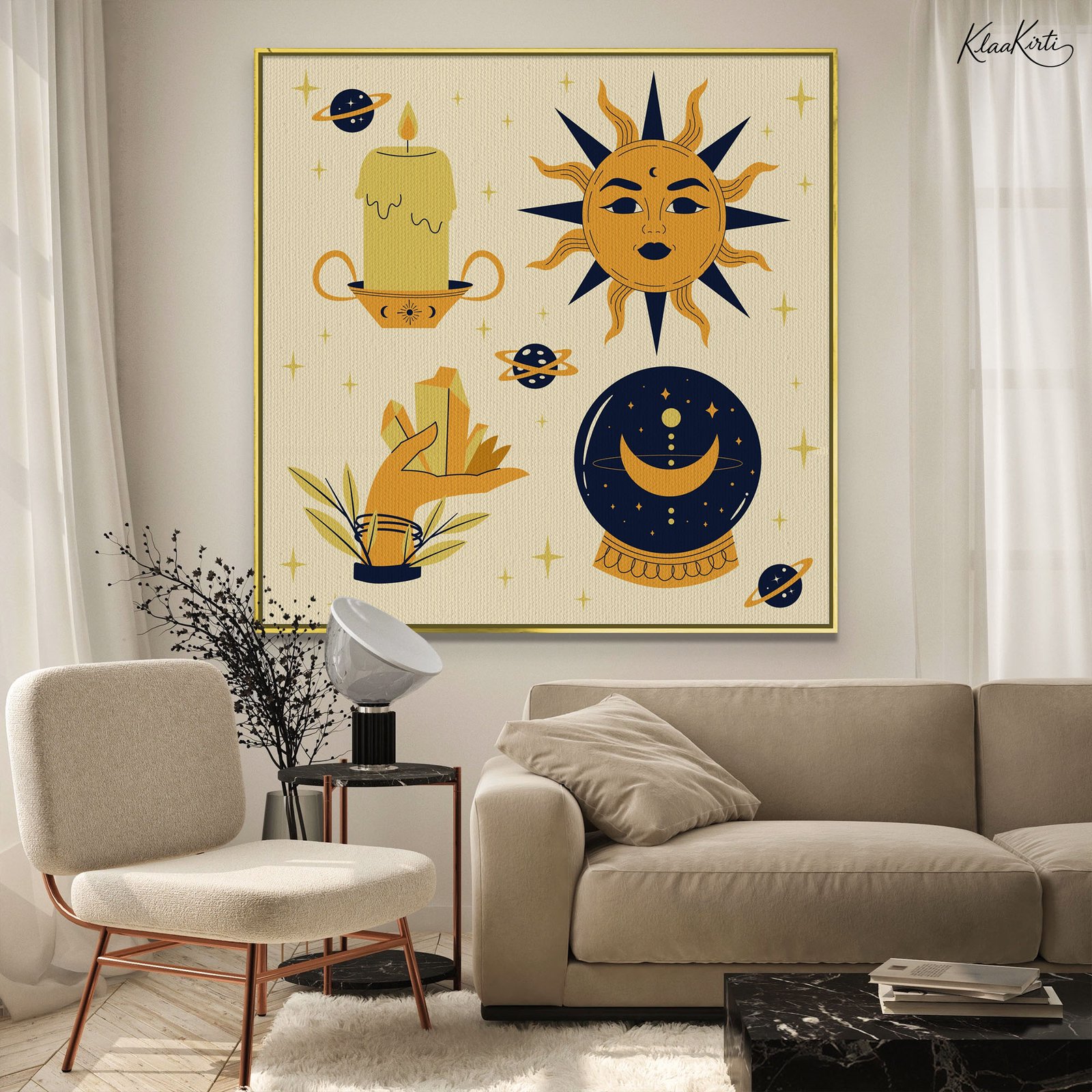 01 Mystic Elements Canvas Wall Art - Image 1