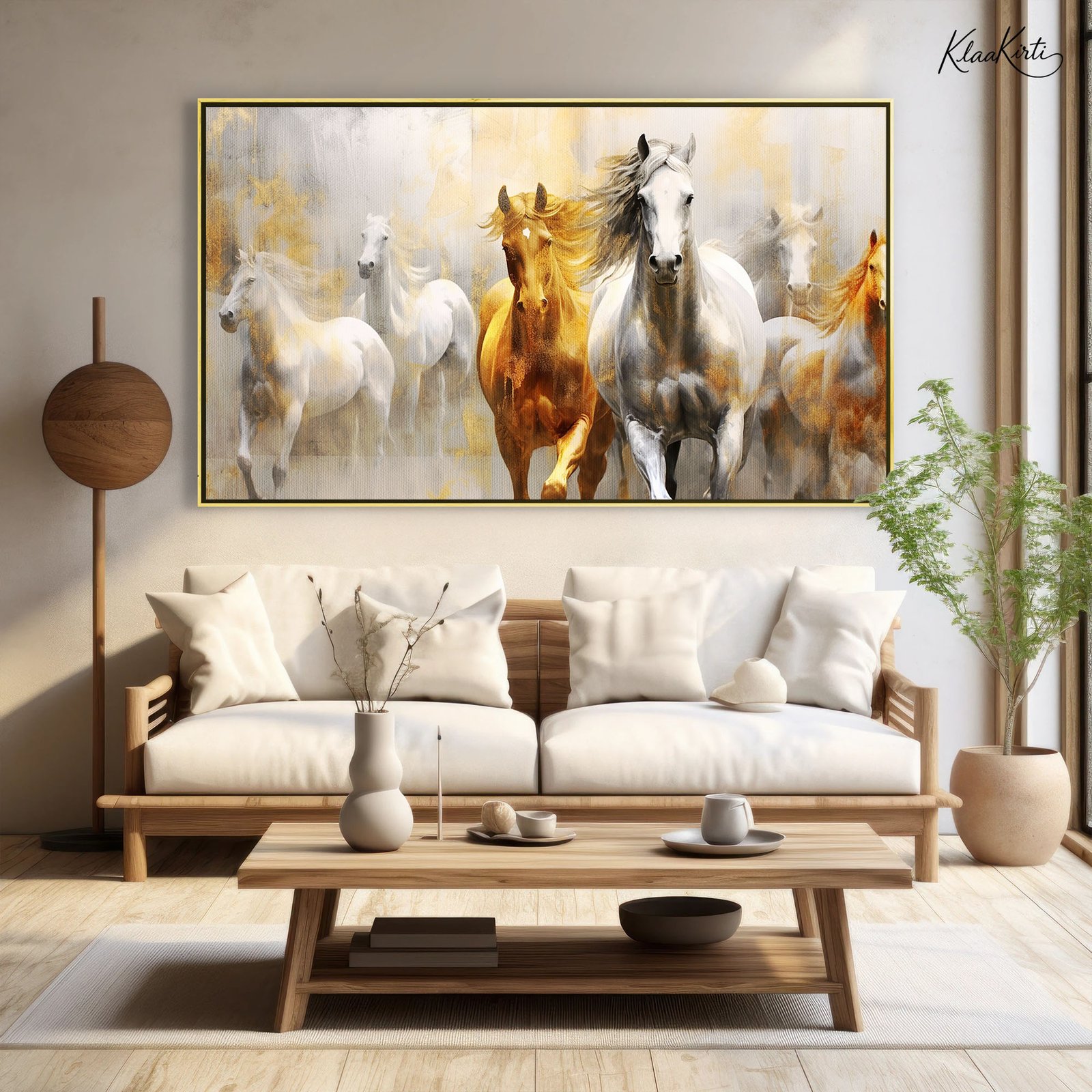 01 Galloping Grace Canvas Wall Art - Image 1