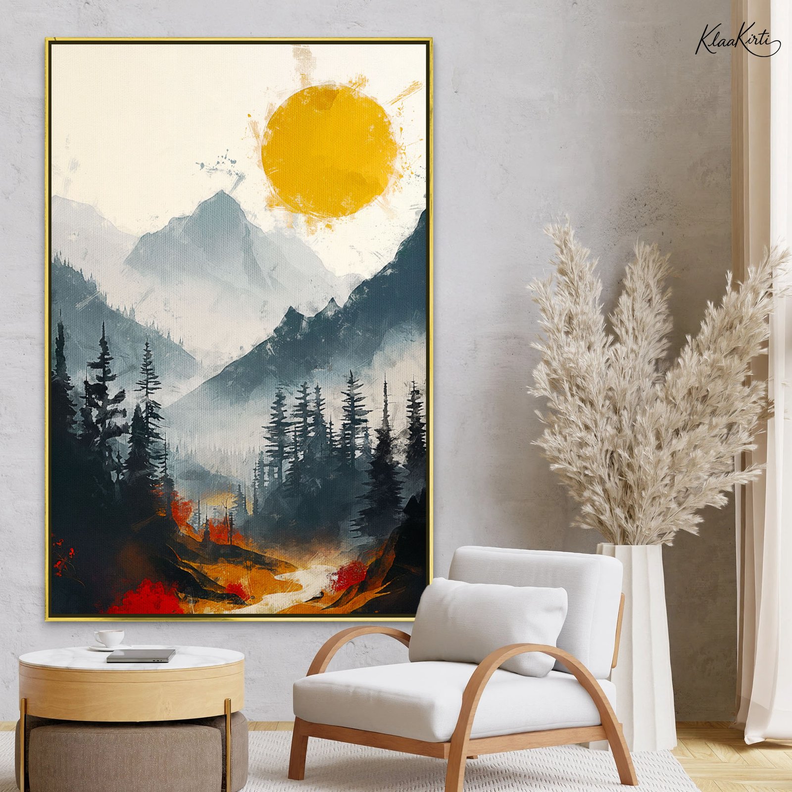 01 Golden Summit Canvas Wall Art - Image 1