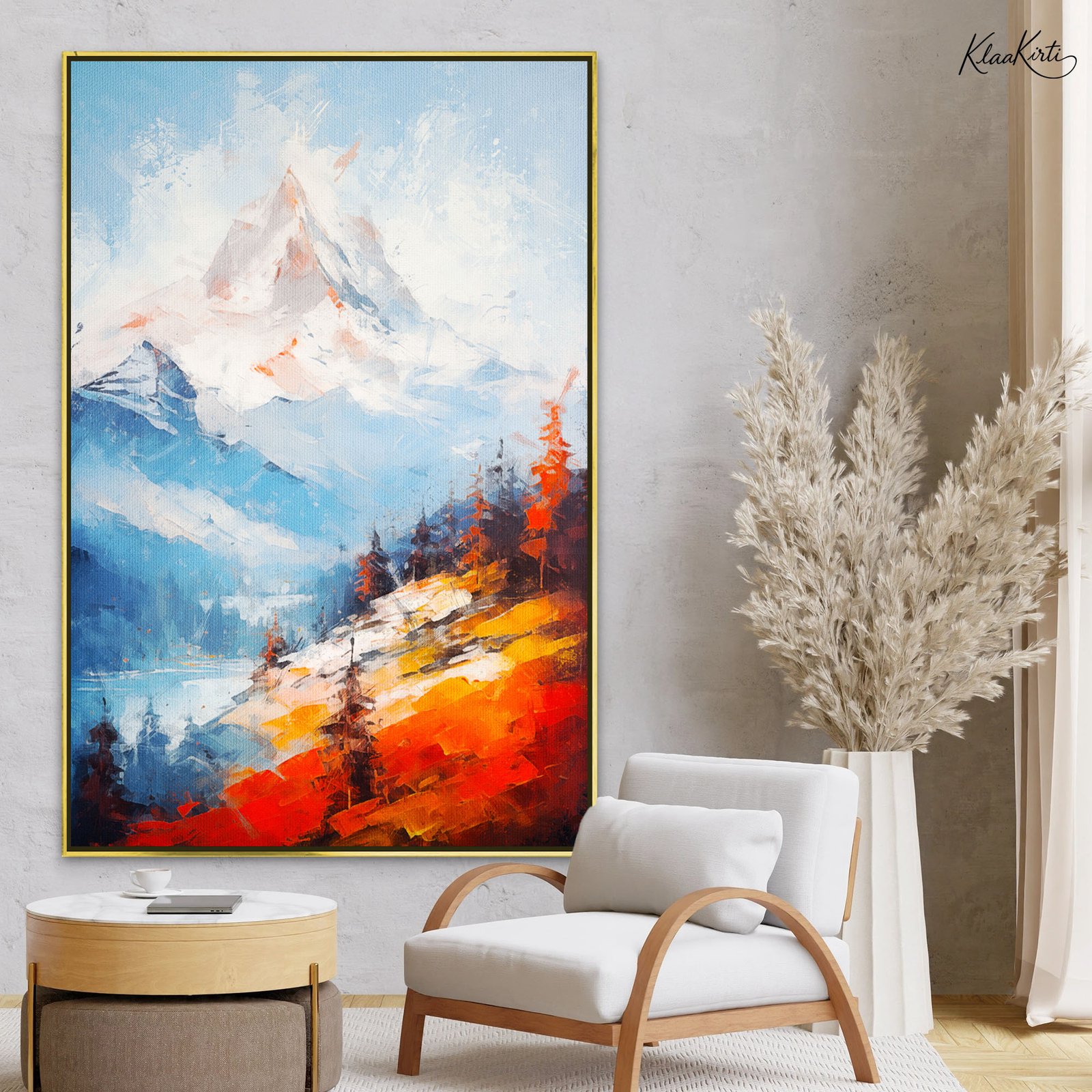 01 Alpine Glow Canvas Wall Art - Image 1