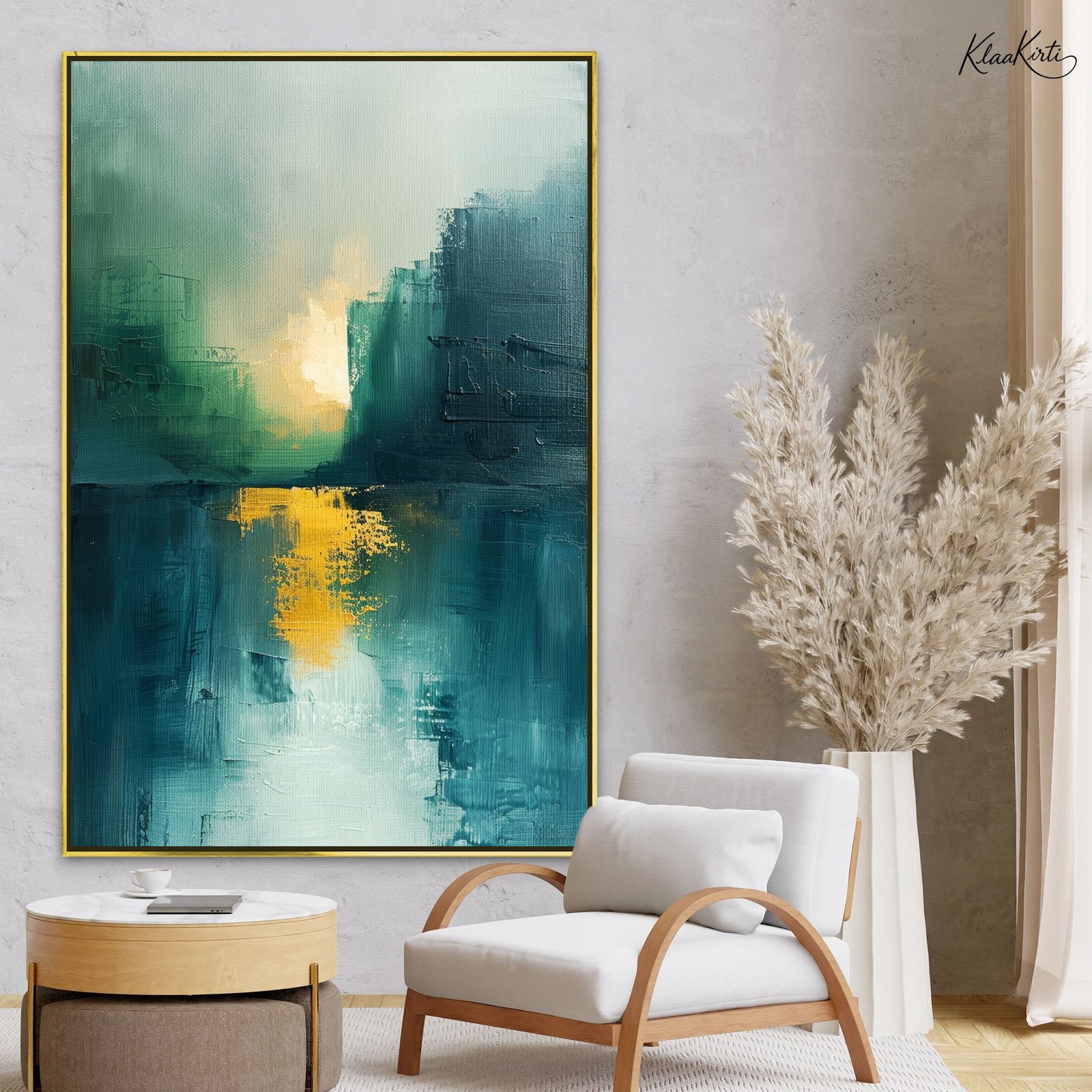 01 Emerald Radiance Canvas Wall Art - Image 1