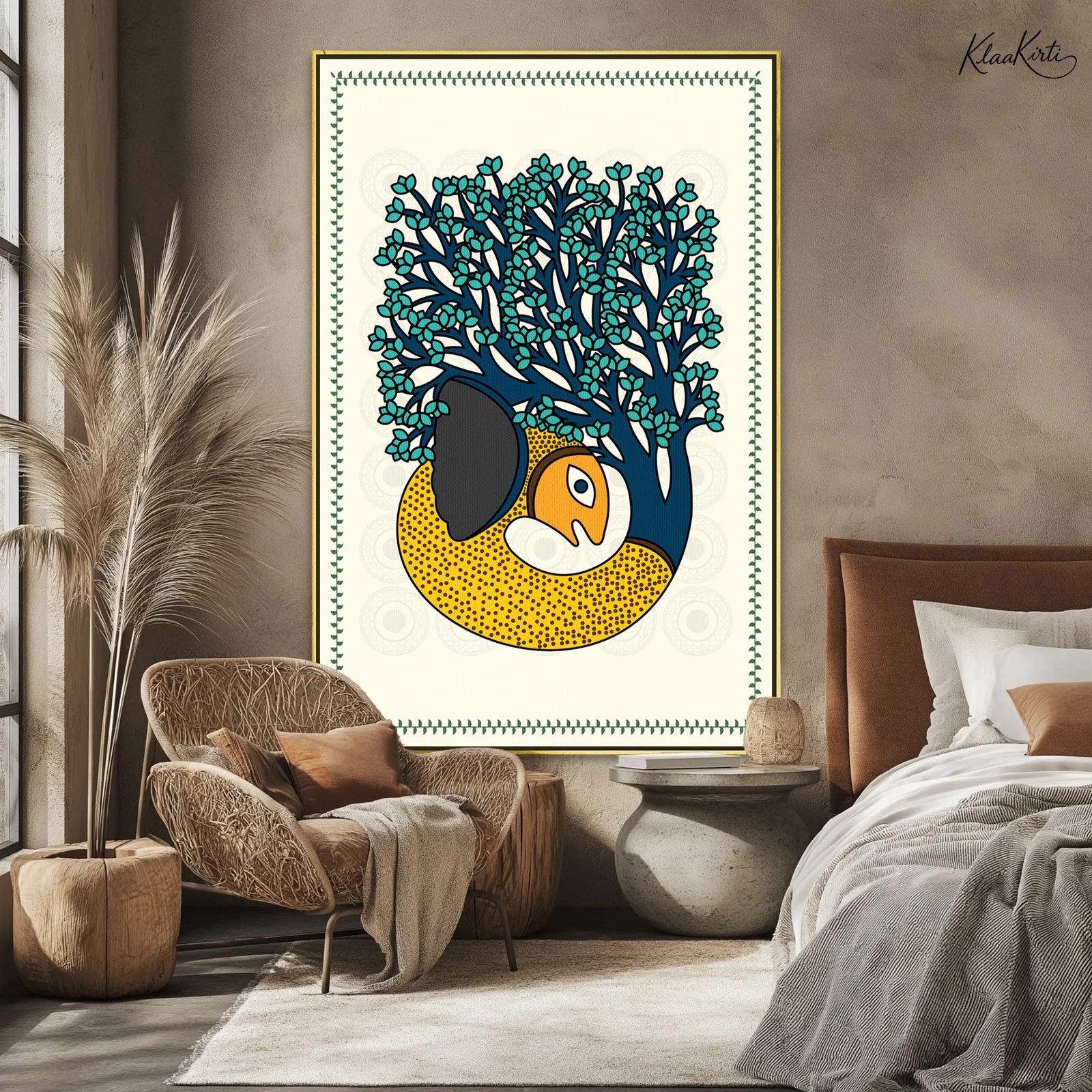 01 Indian Roots Canvas Wall Art - Image 1