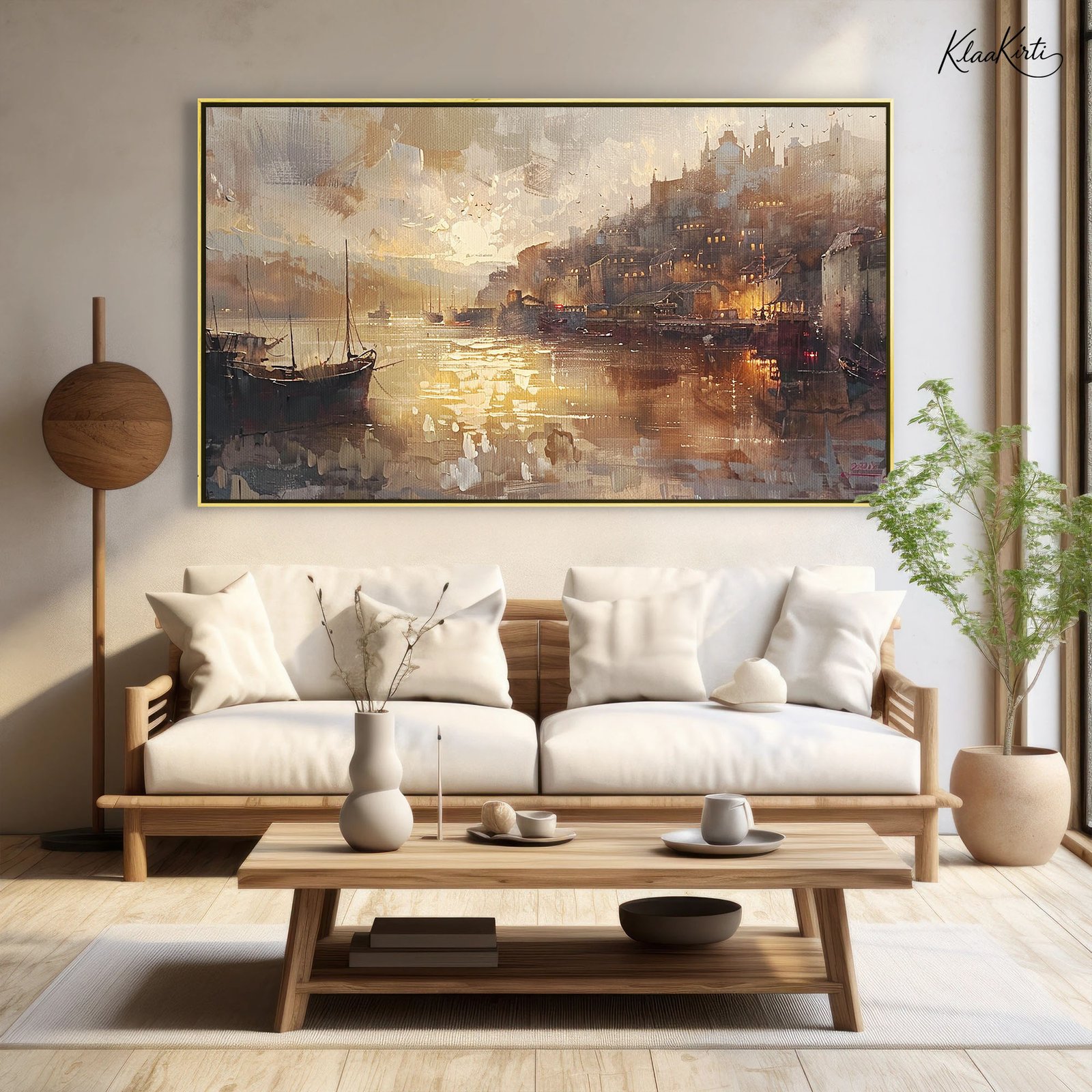 01 Gilded Port Canvas Wall Art - Image 1