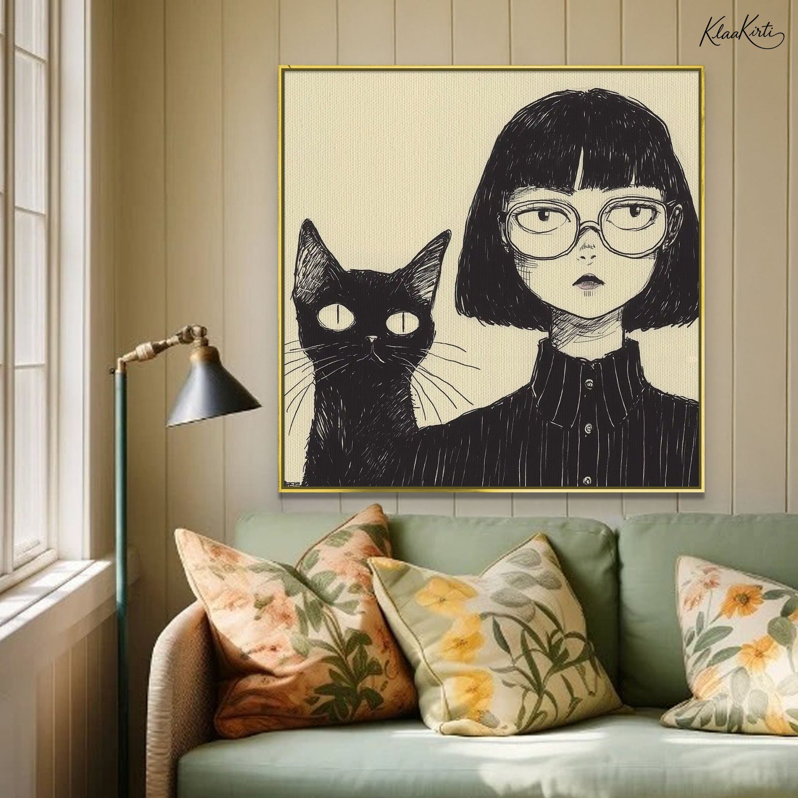 01 Midnight Noir Canvas Wall Art - Image 1
