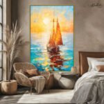 Sunset Voyage Canvas Wall Art