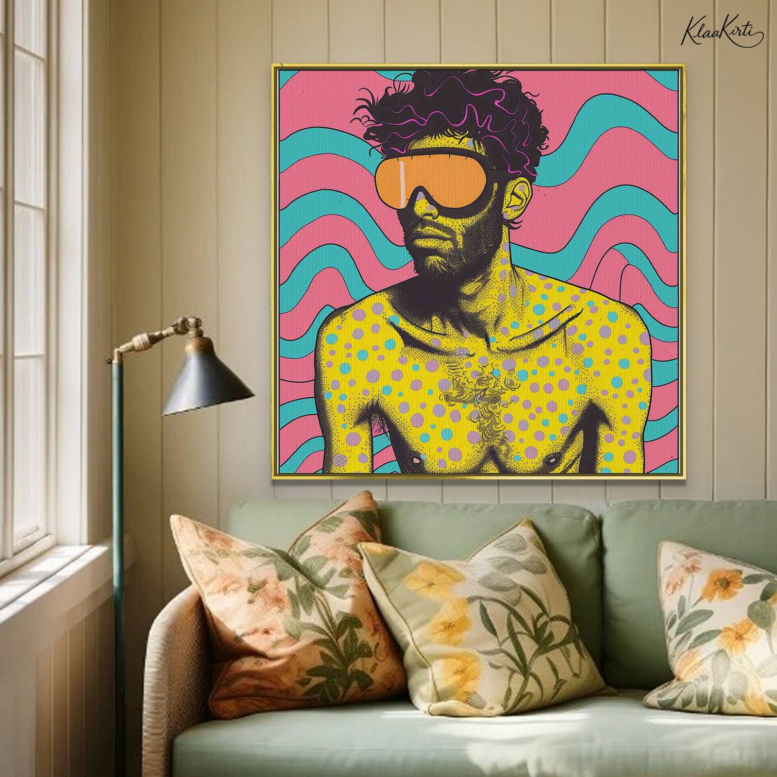 01 Psychedelic Pulse Canvas Wall Art - Image 1