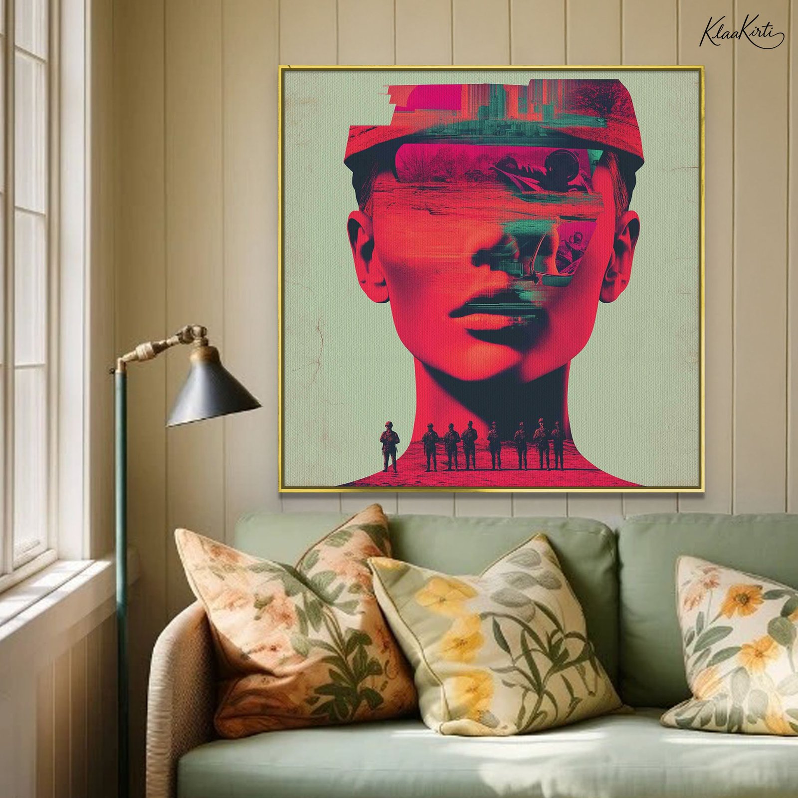 01 Echoes of Conflict Canvas Wall Art - Image 1