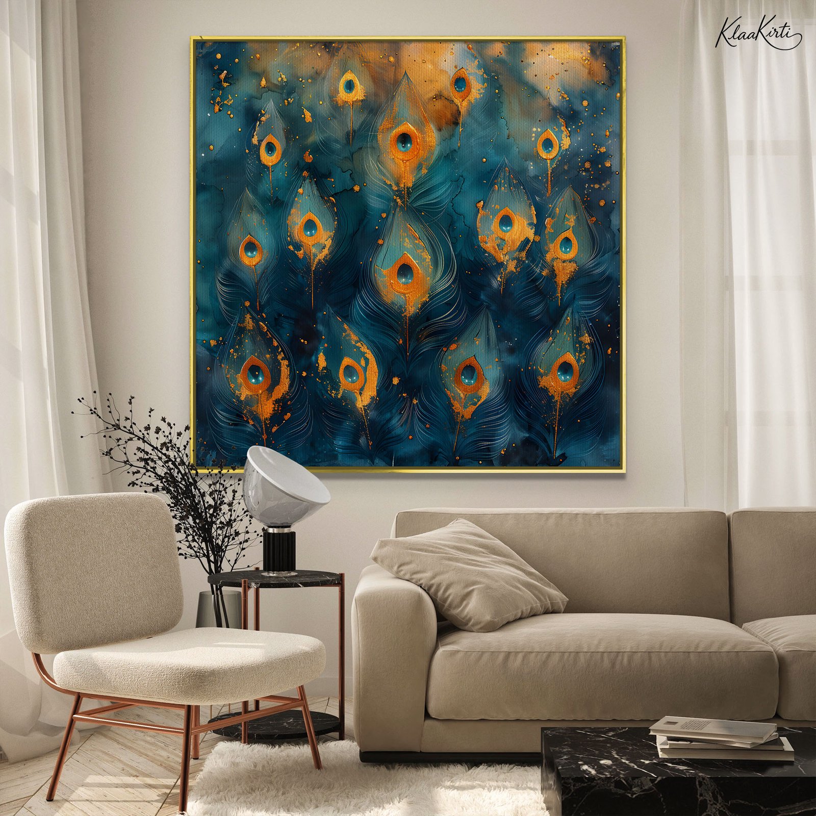 01 Mayur Kanti Canvas Wall Art - Image 1