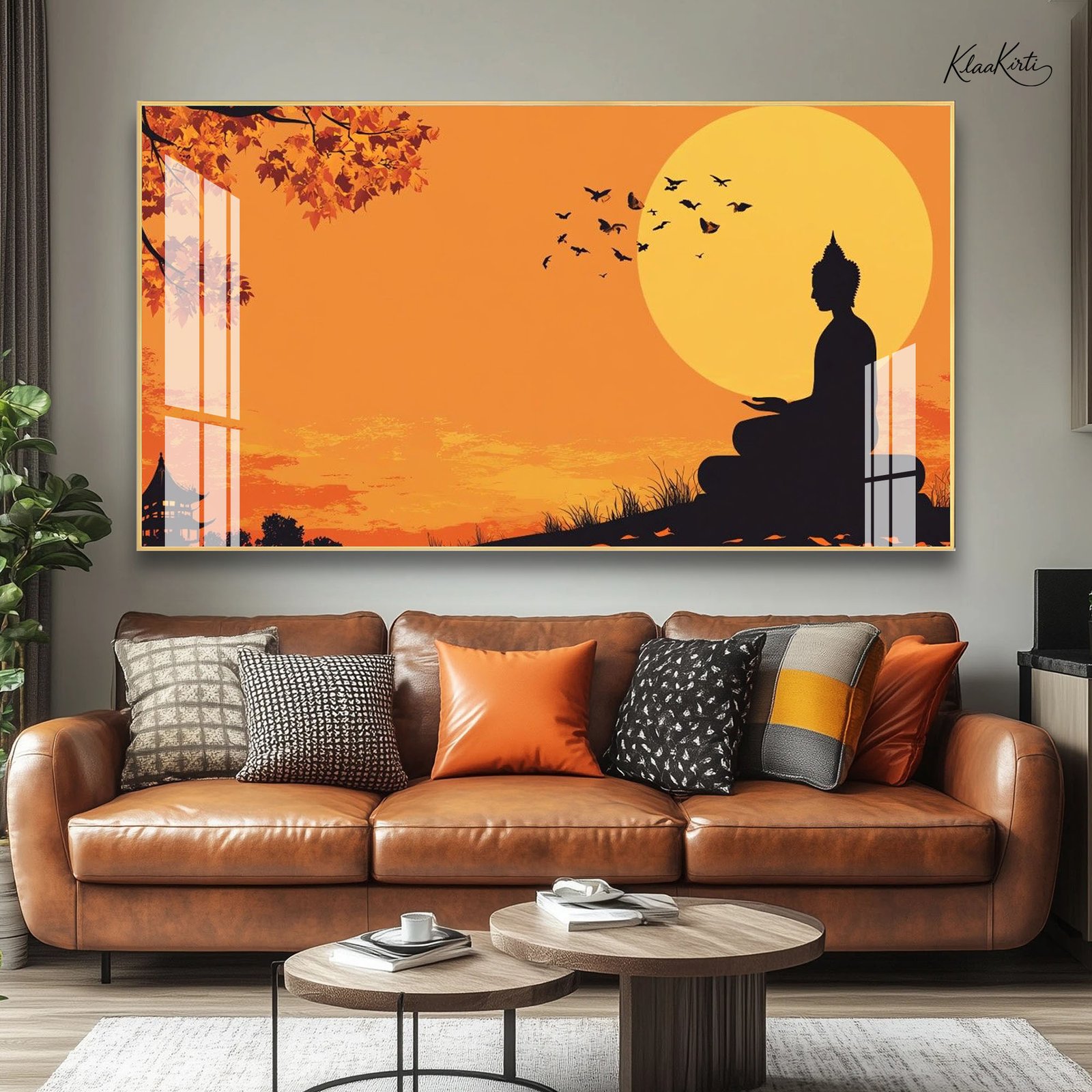 01 Meditation at Sunset Acrylic Wall Art - Image 1