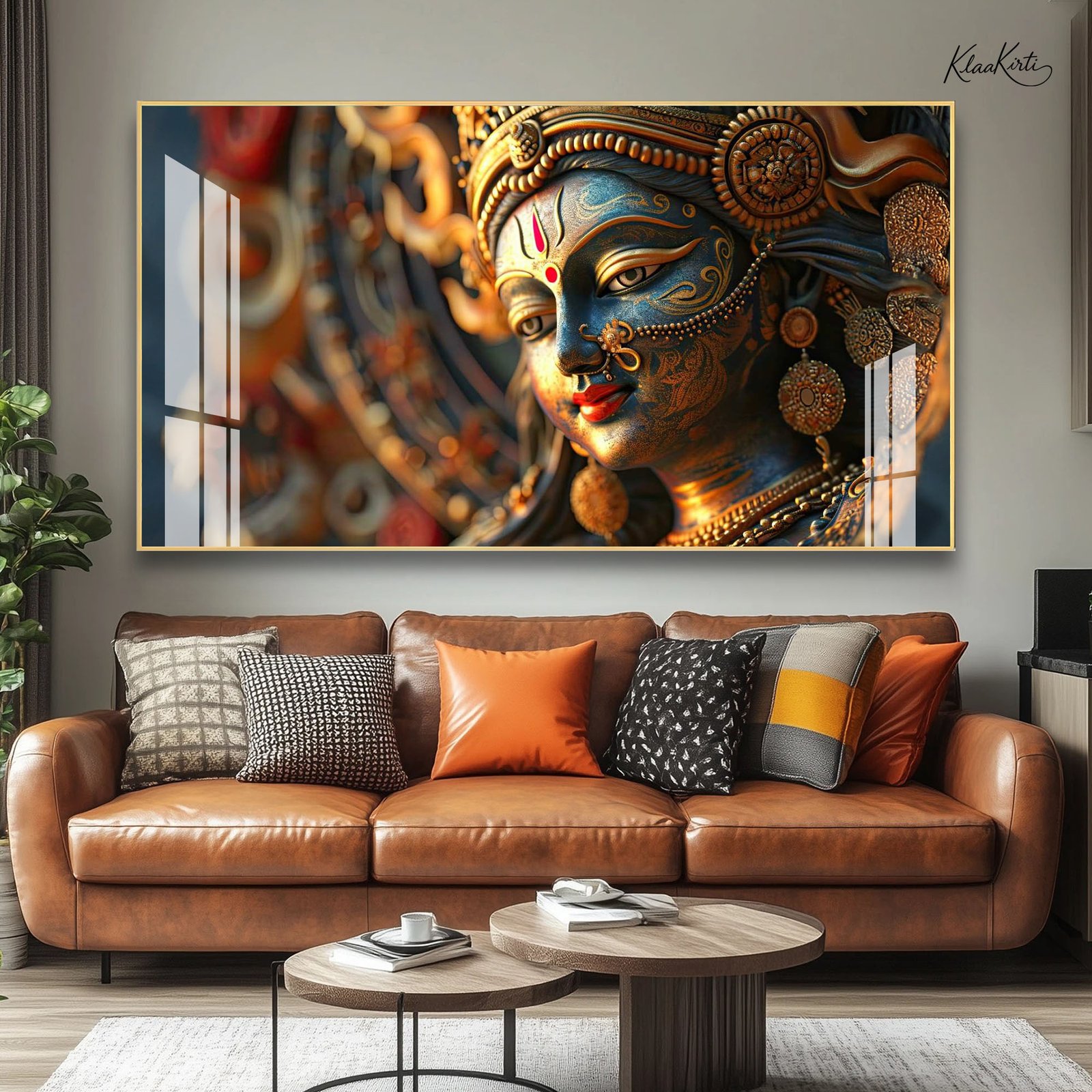 01 Face of the Divine Mother Acrylic Wall Art - Image 1