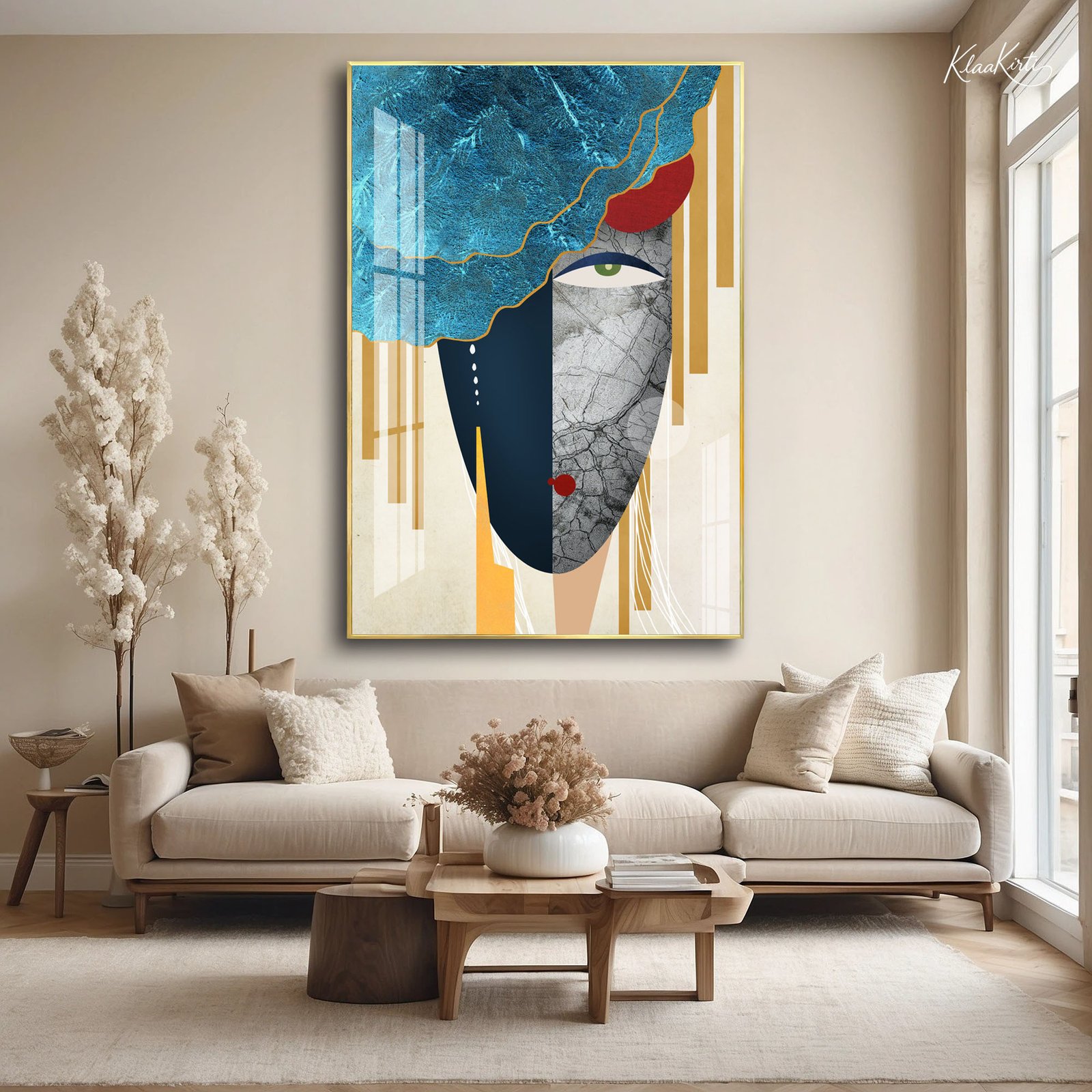 01 Woman's Face 2 Acrylic Wall Art - Image 1