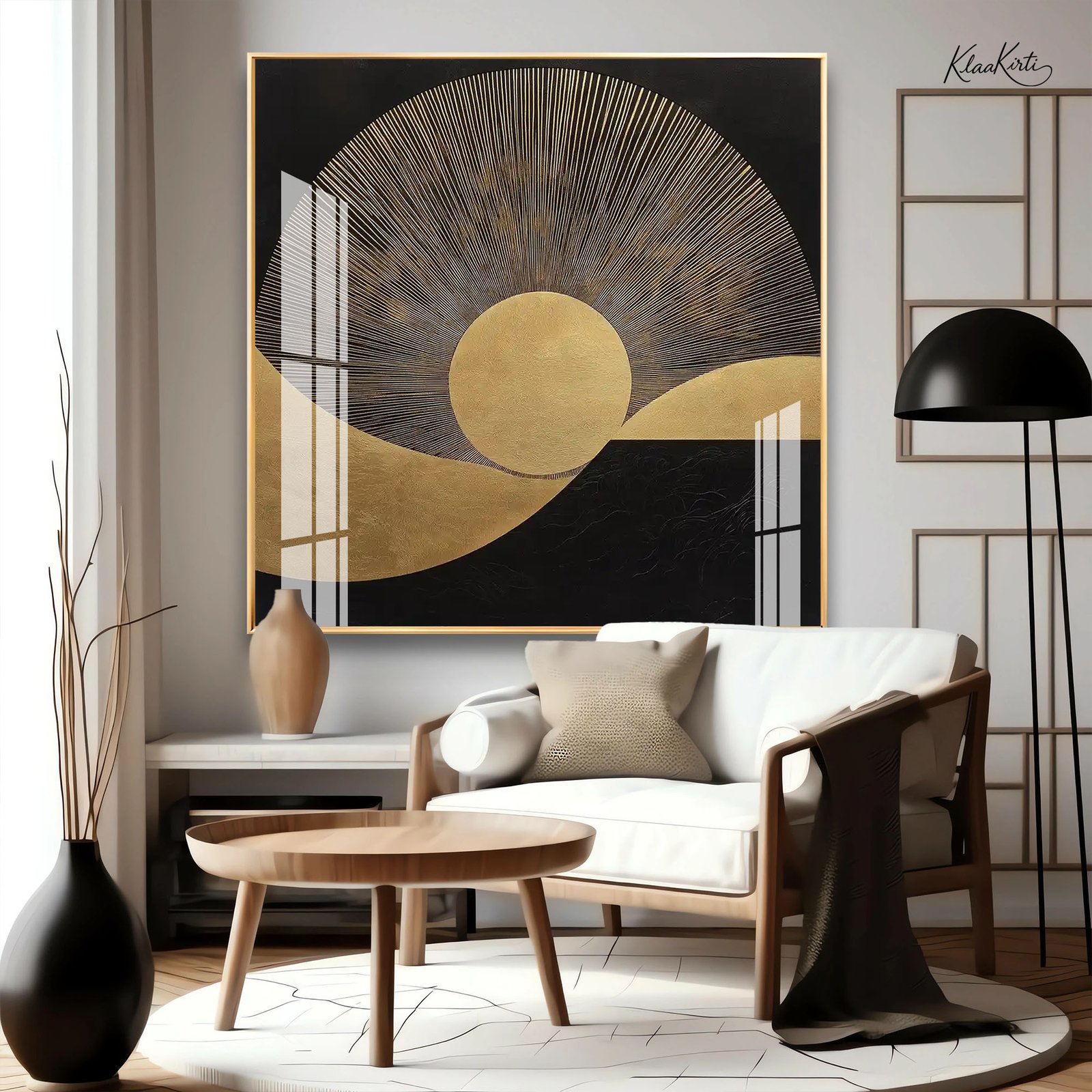 01 Golden Solstice Acrylic Wall Art - Image 1