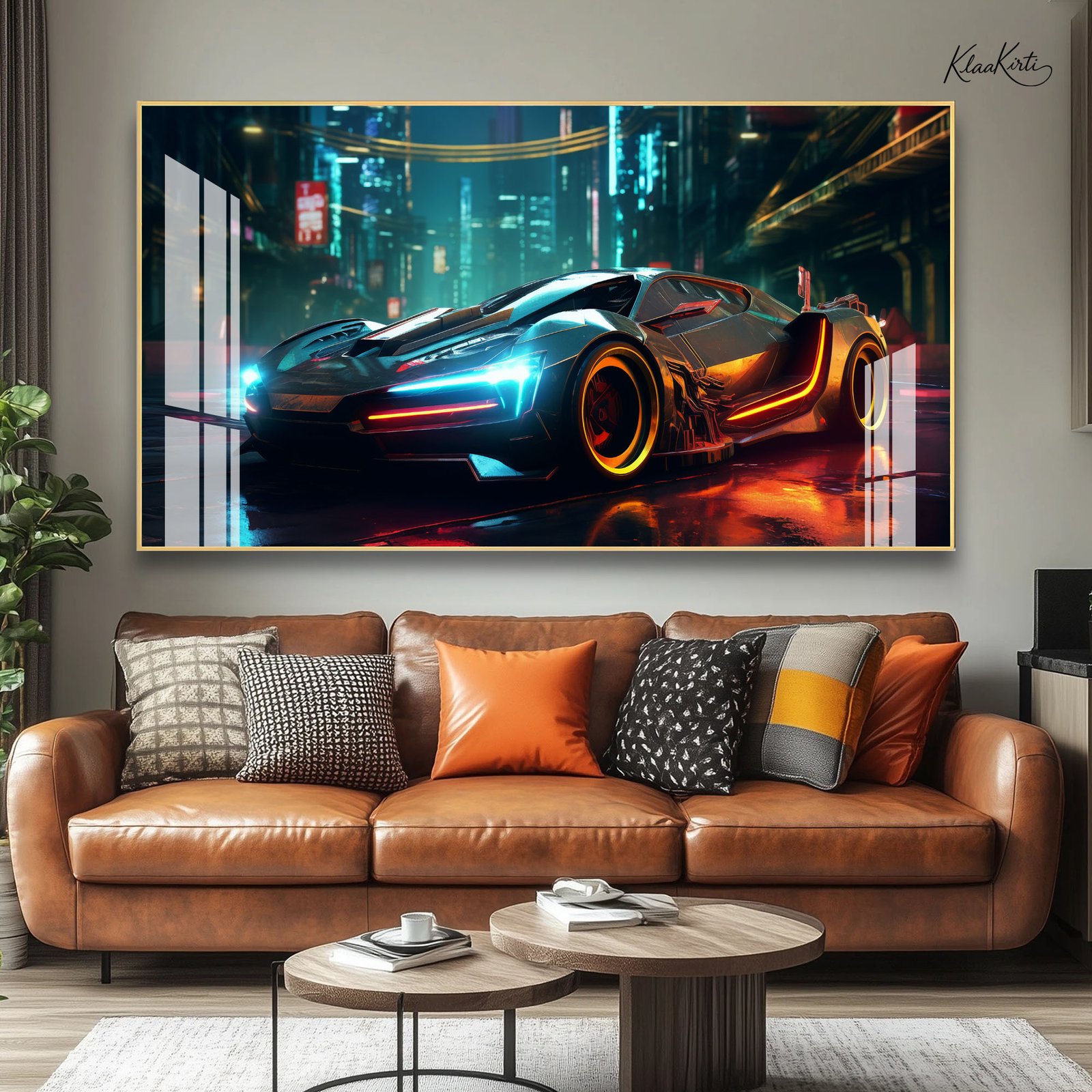 01 The Midnight Car Acrylic Wall Art - Image 1