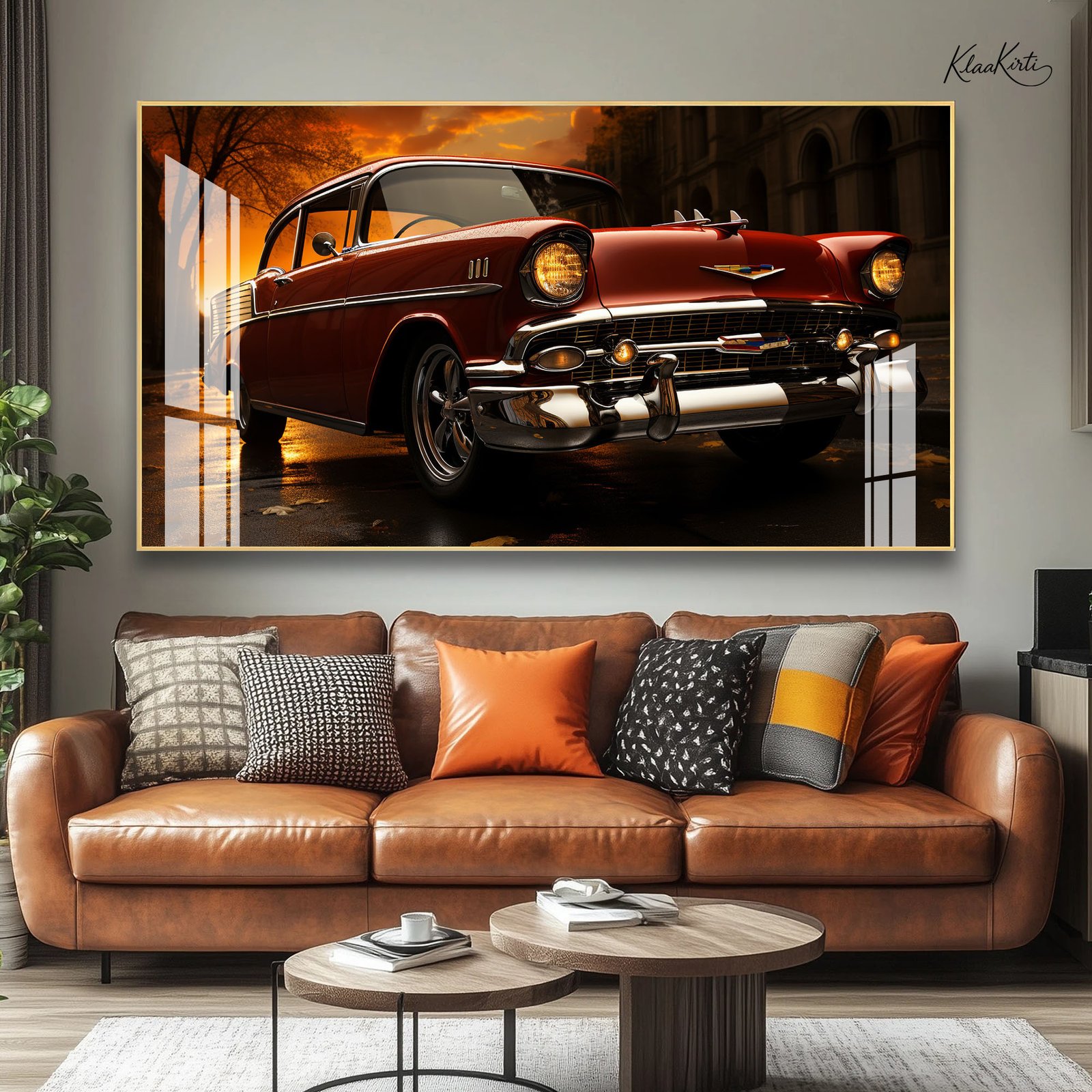 01 Vintage Horizon Acrylic Wall Art - Image 1