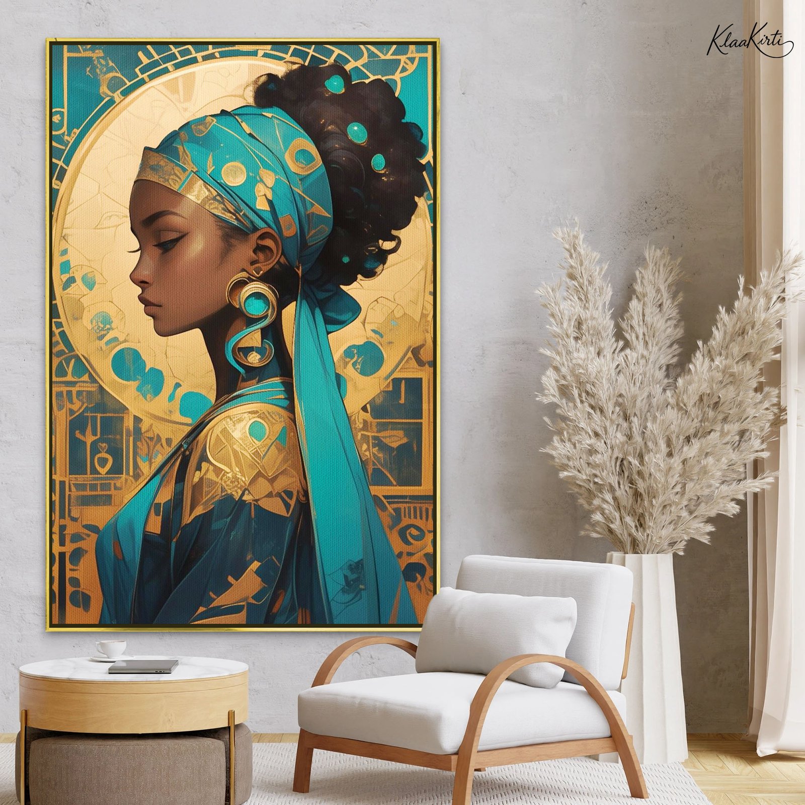 01 Azure Majesty Canvas Wall Art - Image 1