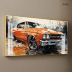 The Orange Surge Acrylic Wall Art - Image 2