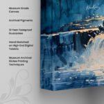 Midnight Cascade Canvas Wall Art - Image 3