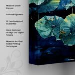 Lunar Bloom Canvas Wall Art - Image 3