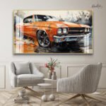 The Orange Surge Acrylic Wall Art - Image 3