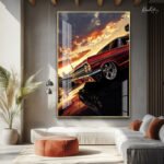 Sunset Lowrider Acrylic Wall Art - Image 3